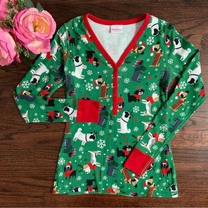 Hanna Andersson holiday henley top, size S